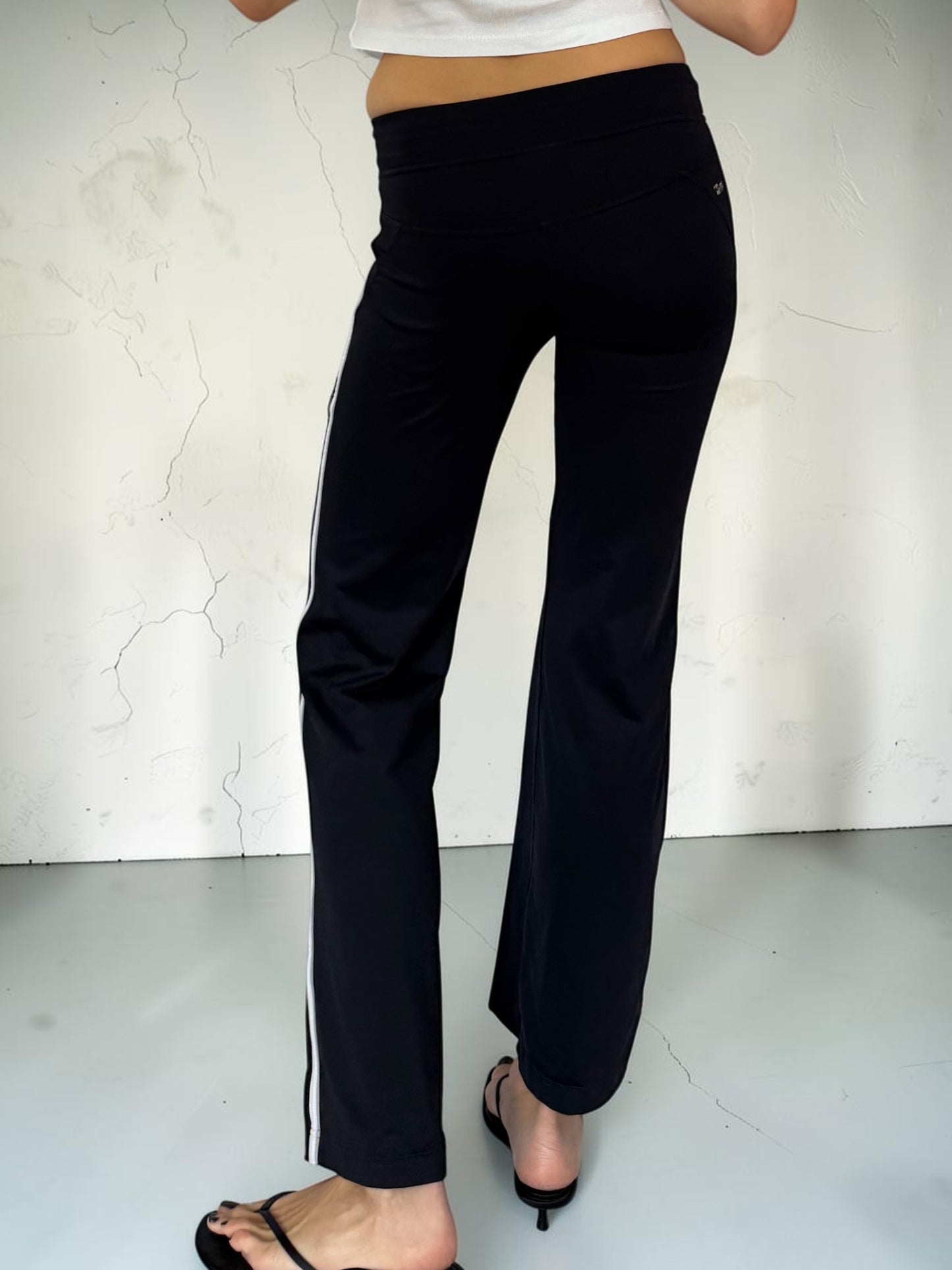 Adidas Low-Waist White Stripe Leggings