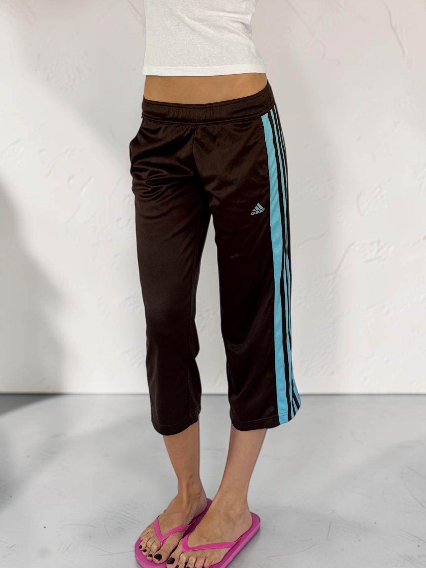 Adidas Turqoise & Brown Side Stripe Bermuda