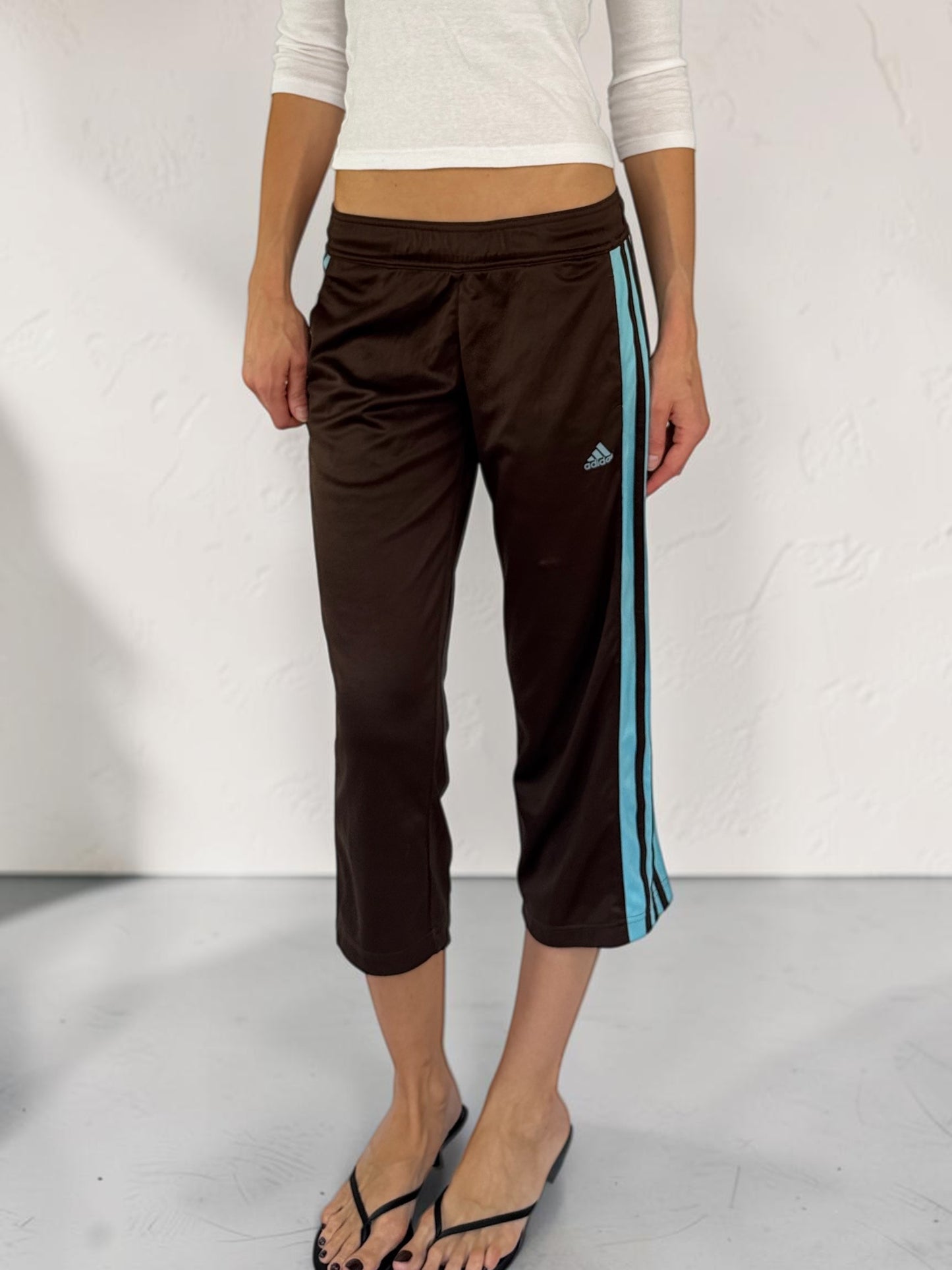 Adidas Turqoise & Brown Side Stripe Bermuda