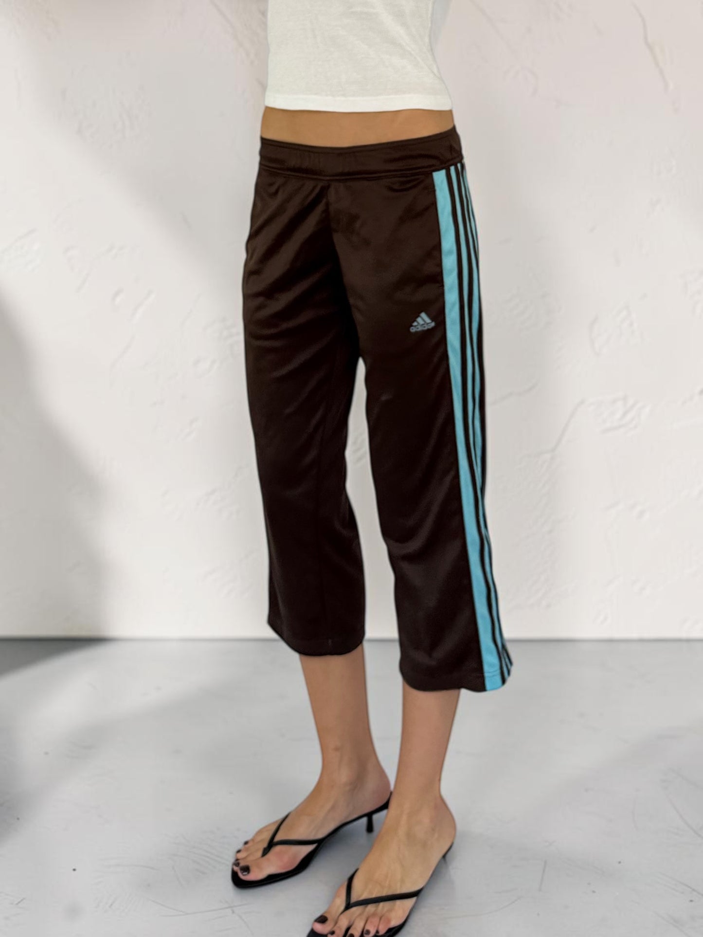 Adidas Turqoise & Brown Side Stripe Bermuda