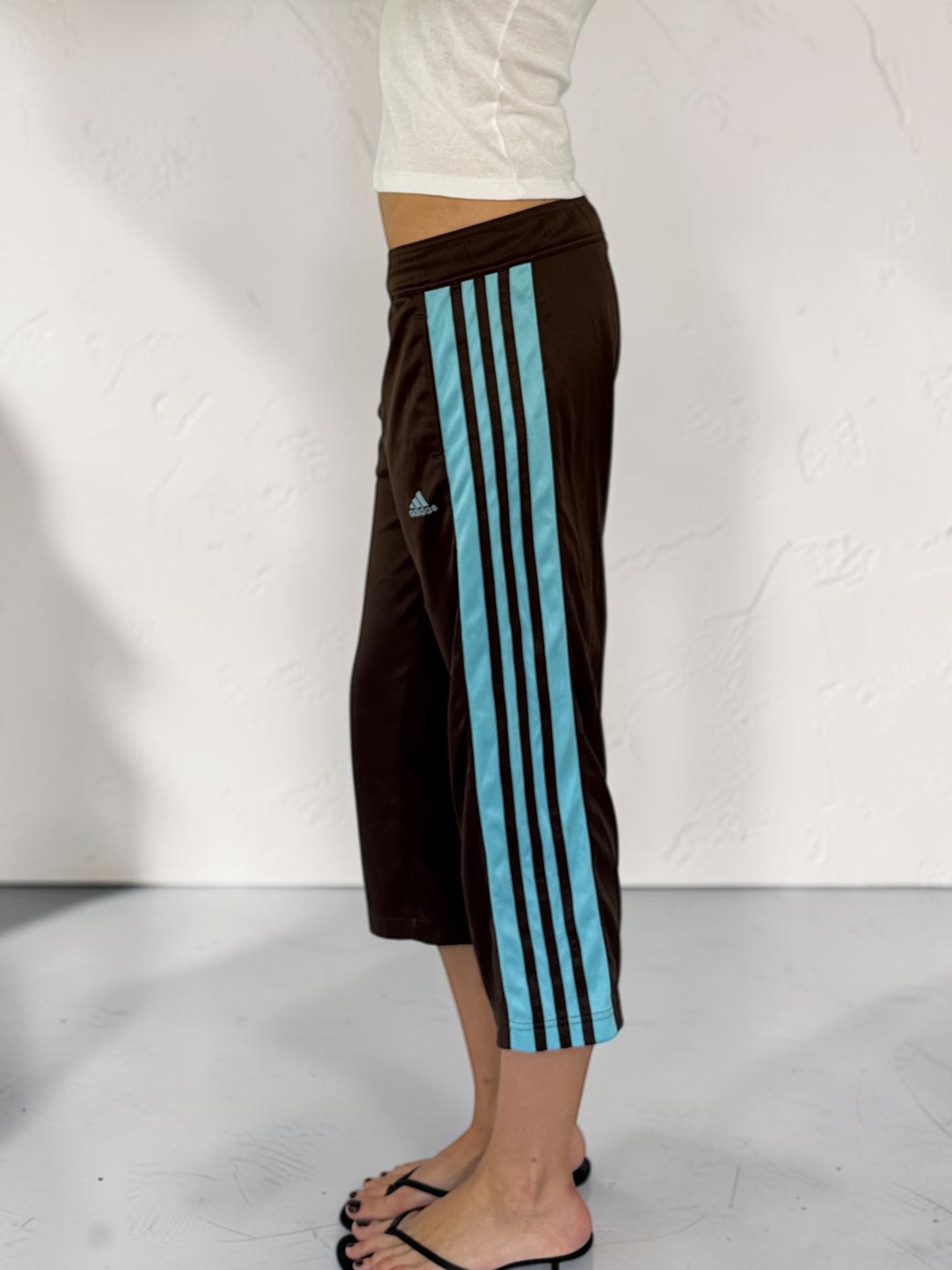 Adidas Turqoise & Brown Side Stripe Bermuda