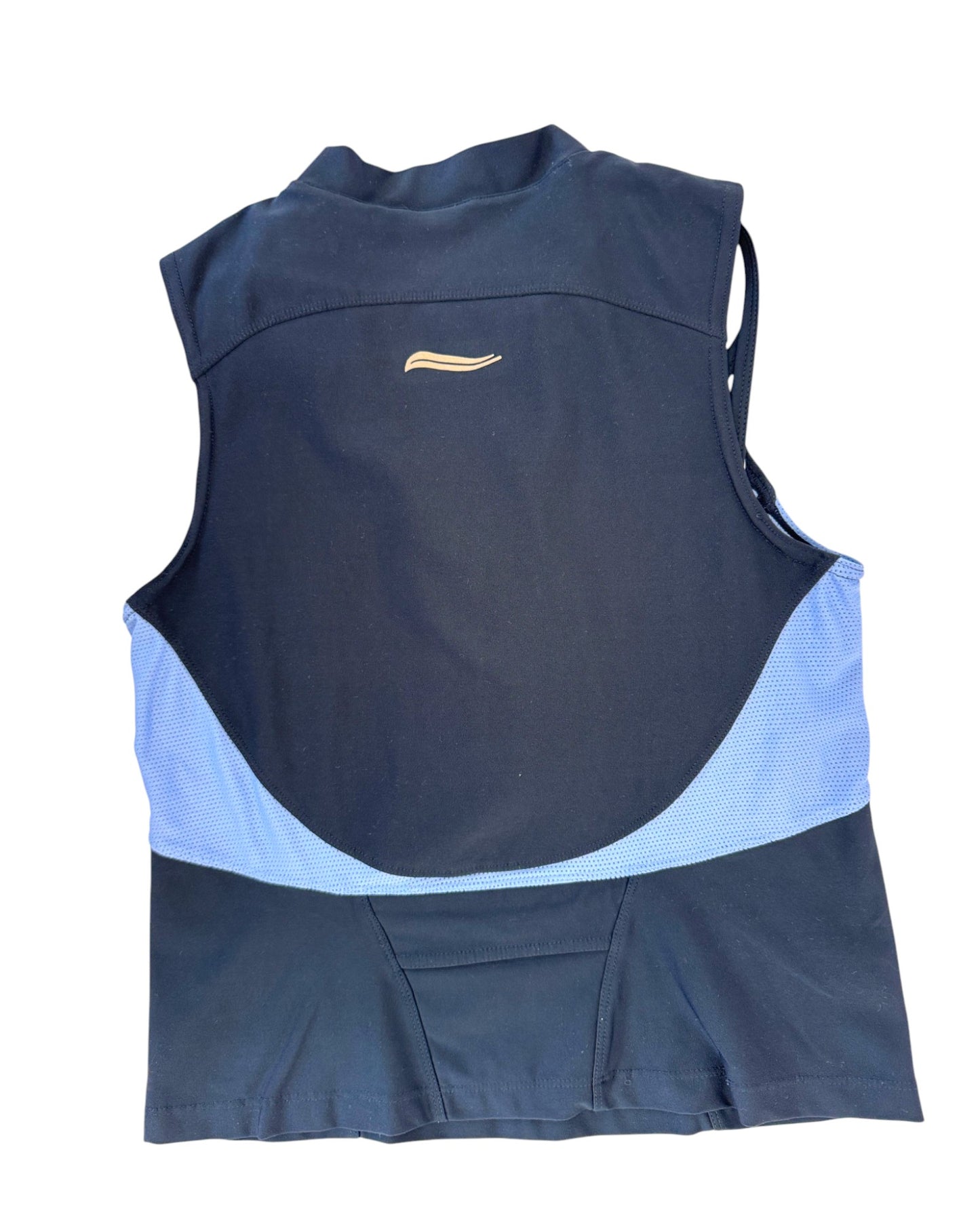nike blue biker top flat back