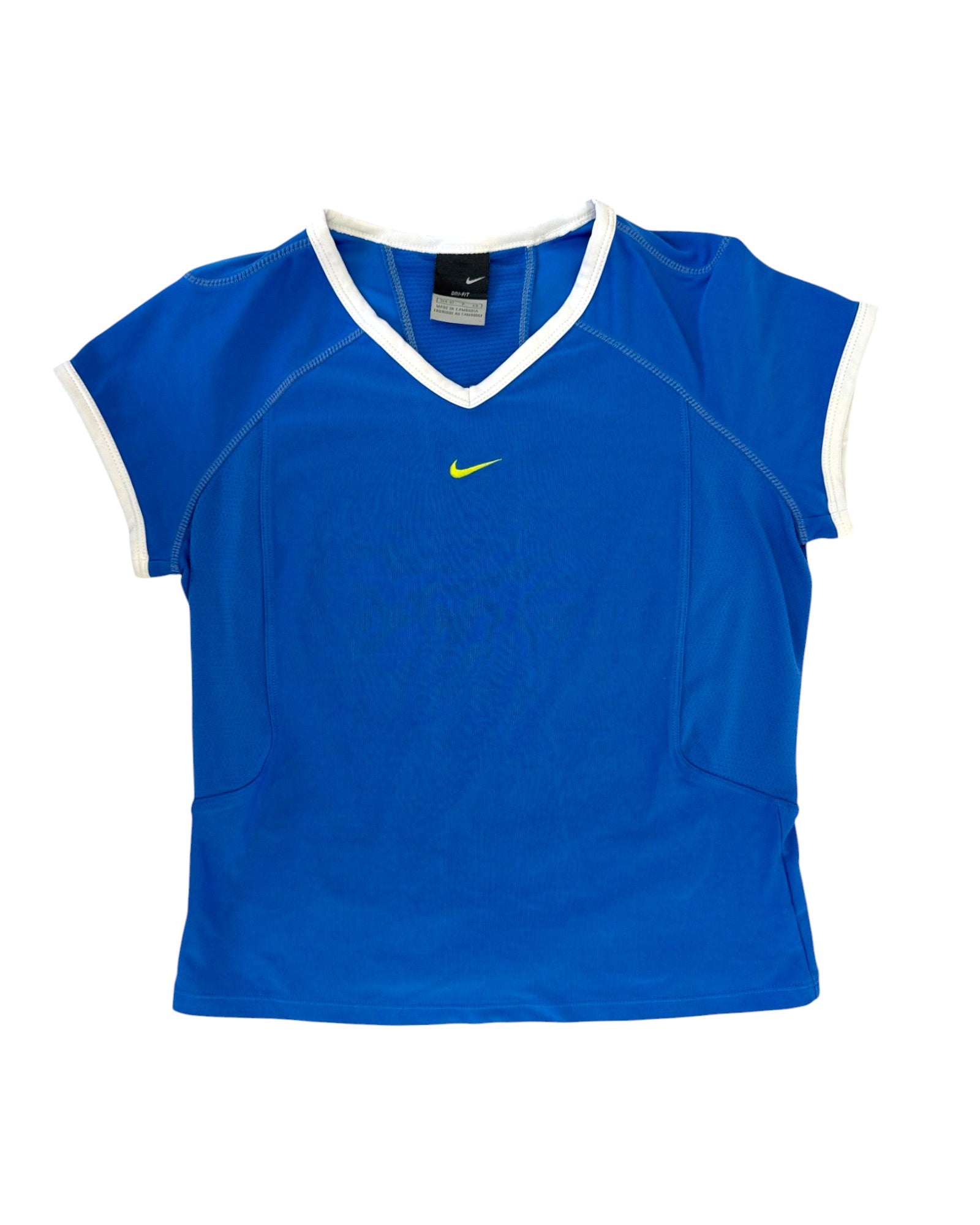 nike blue tshirt flat front