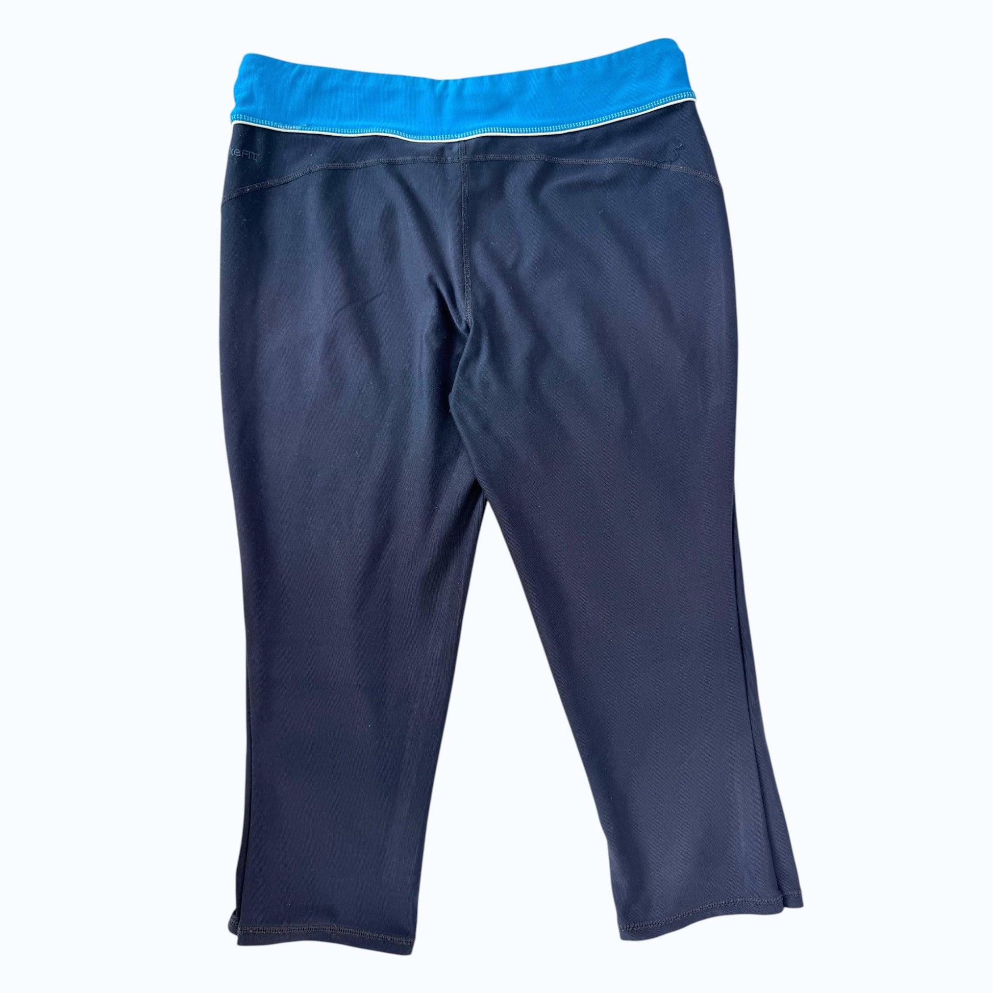 nike blue waistband capri flat back
