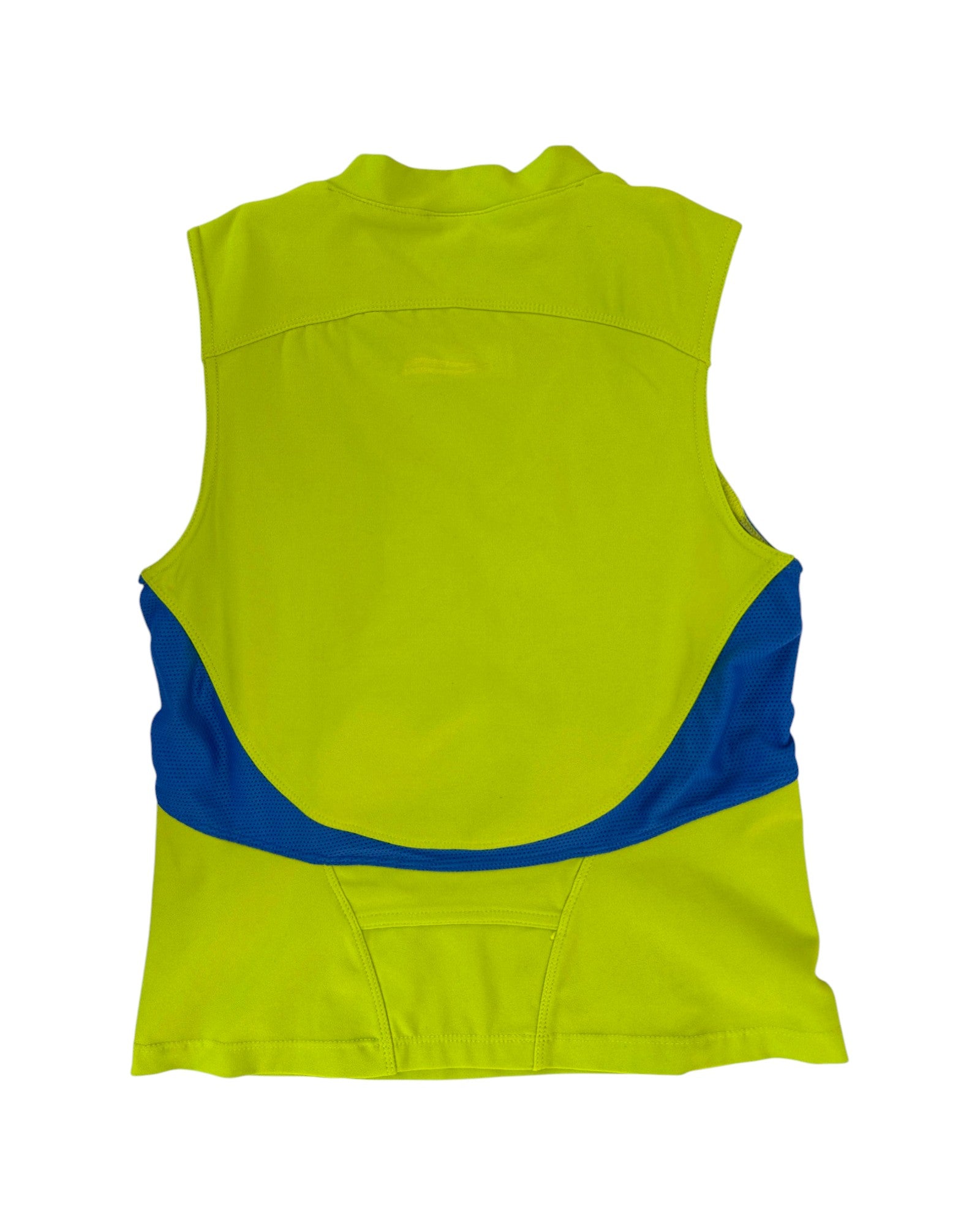 nike green biker top flat back