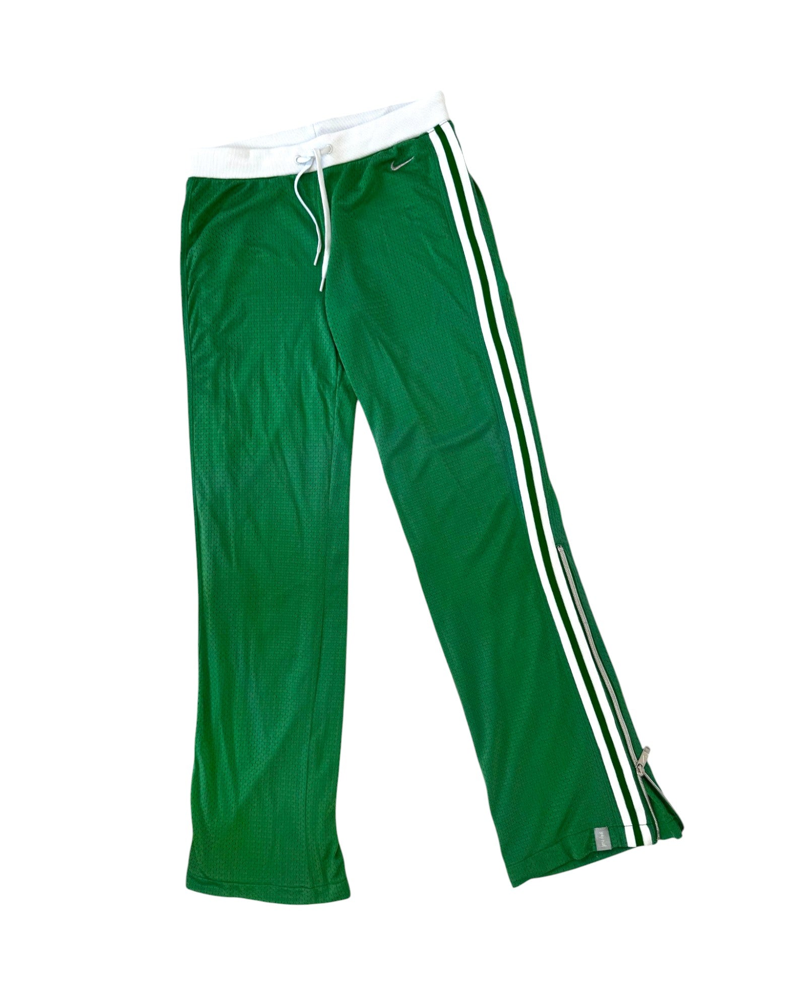 nike green pants flat front