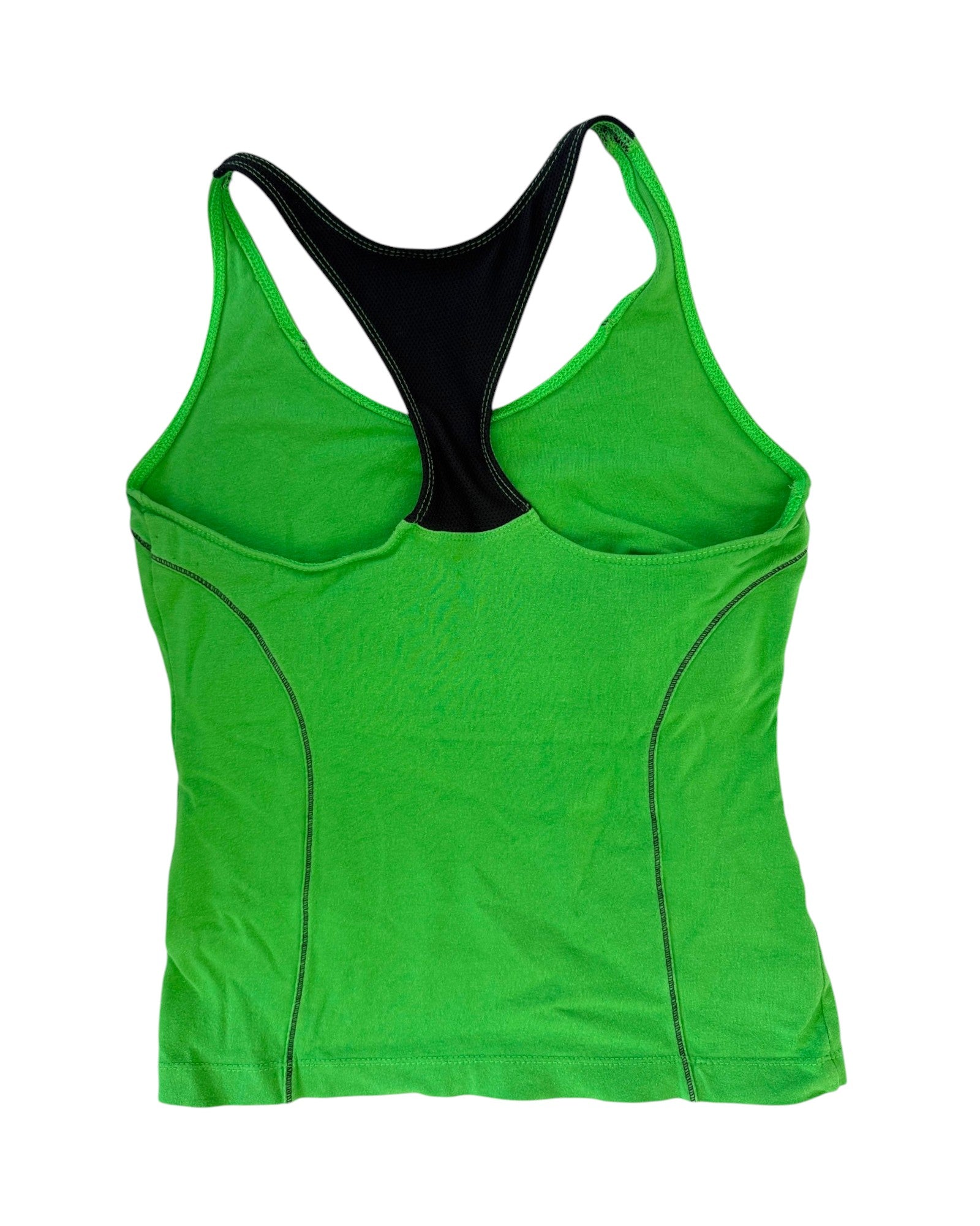 nike green tank top flat back