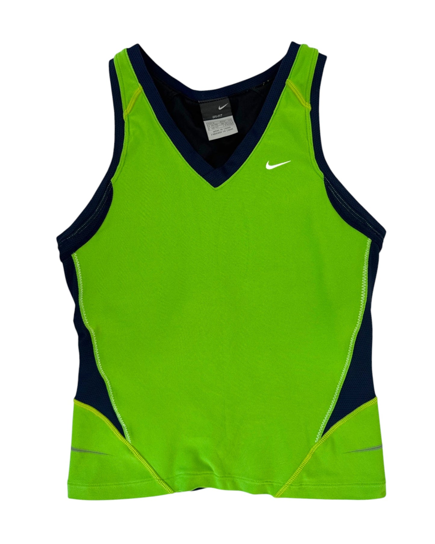 nike green top flat front
