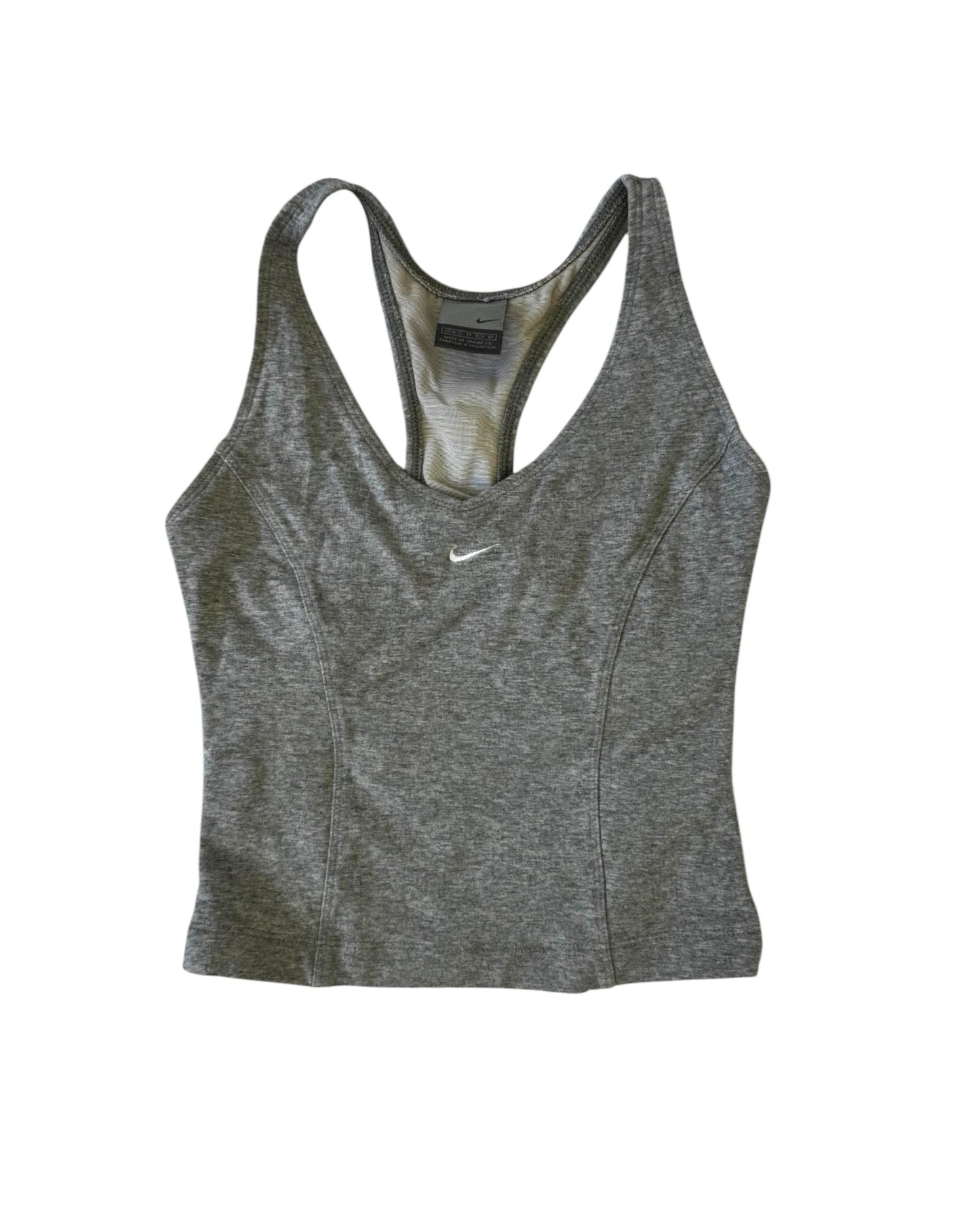 nike light grey top flat front