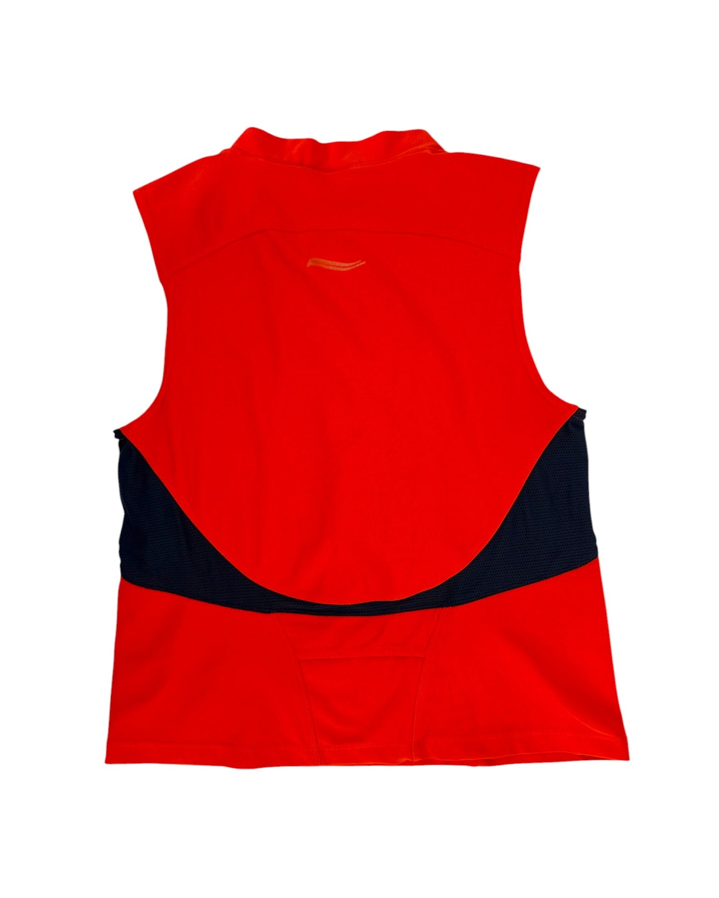 nike orange biker top flat back