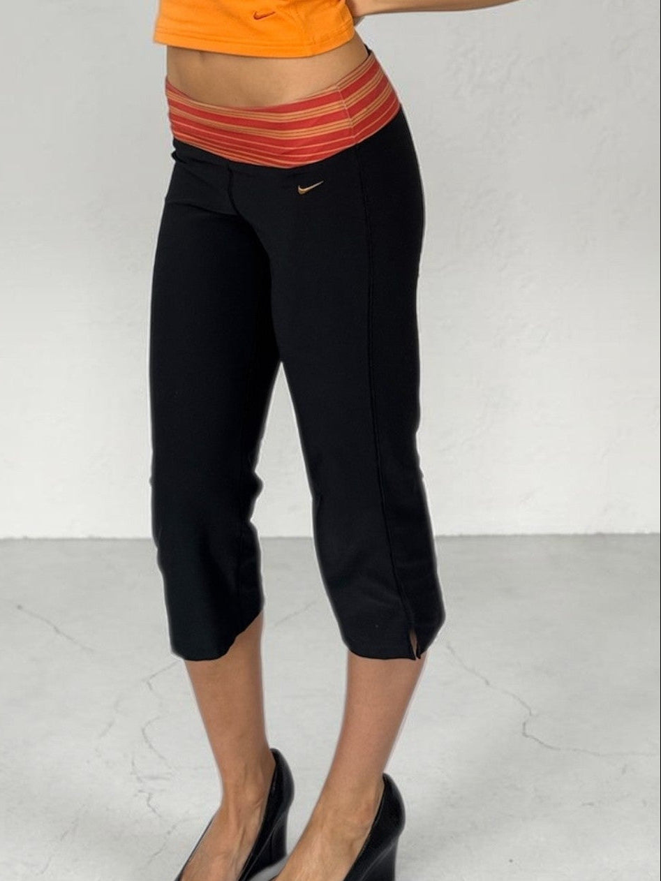 nike orange stripe capri