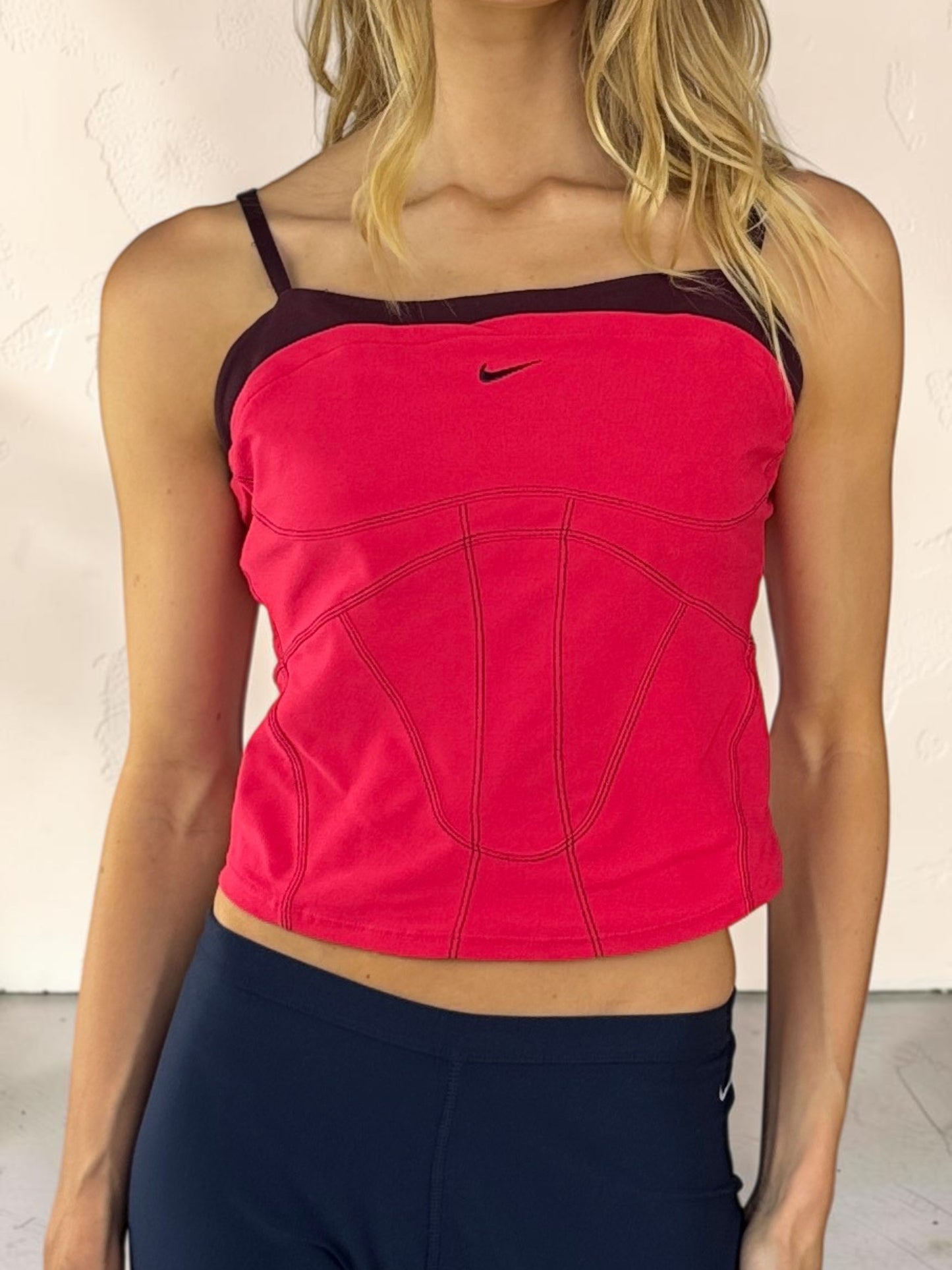 Nike Pink & Bordeaux Top