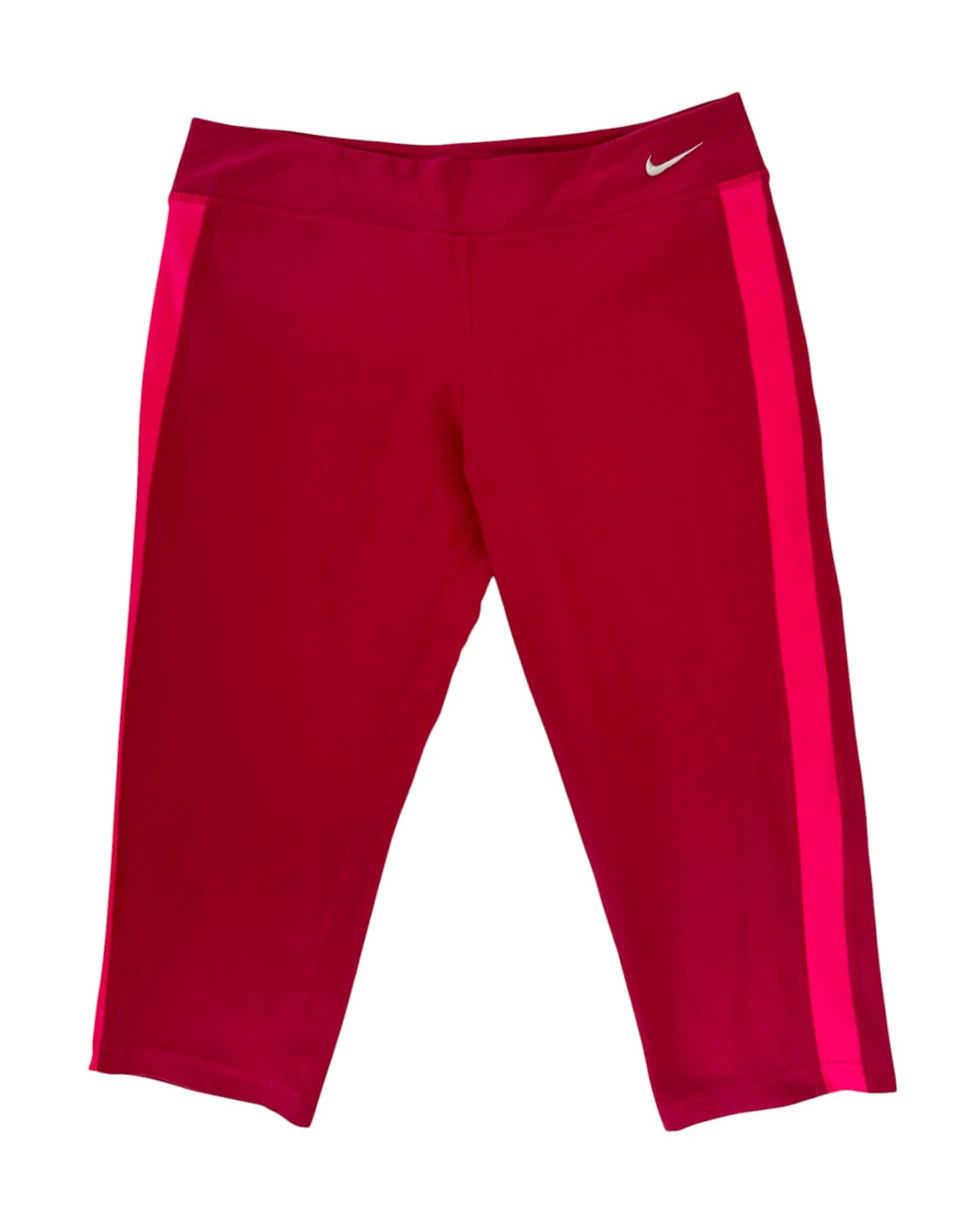 nike pink capri flat front
