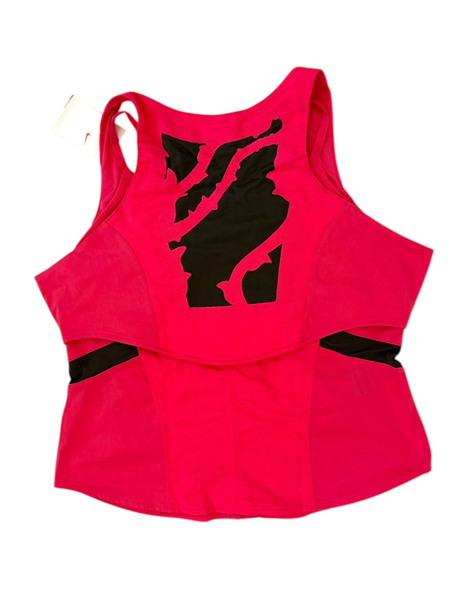 nike pink corset top flat back