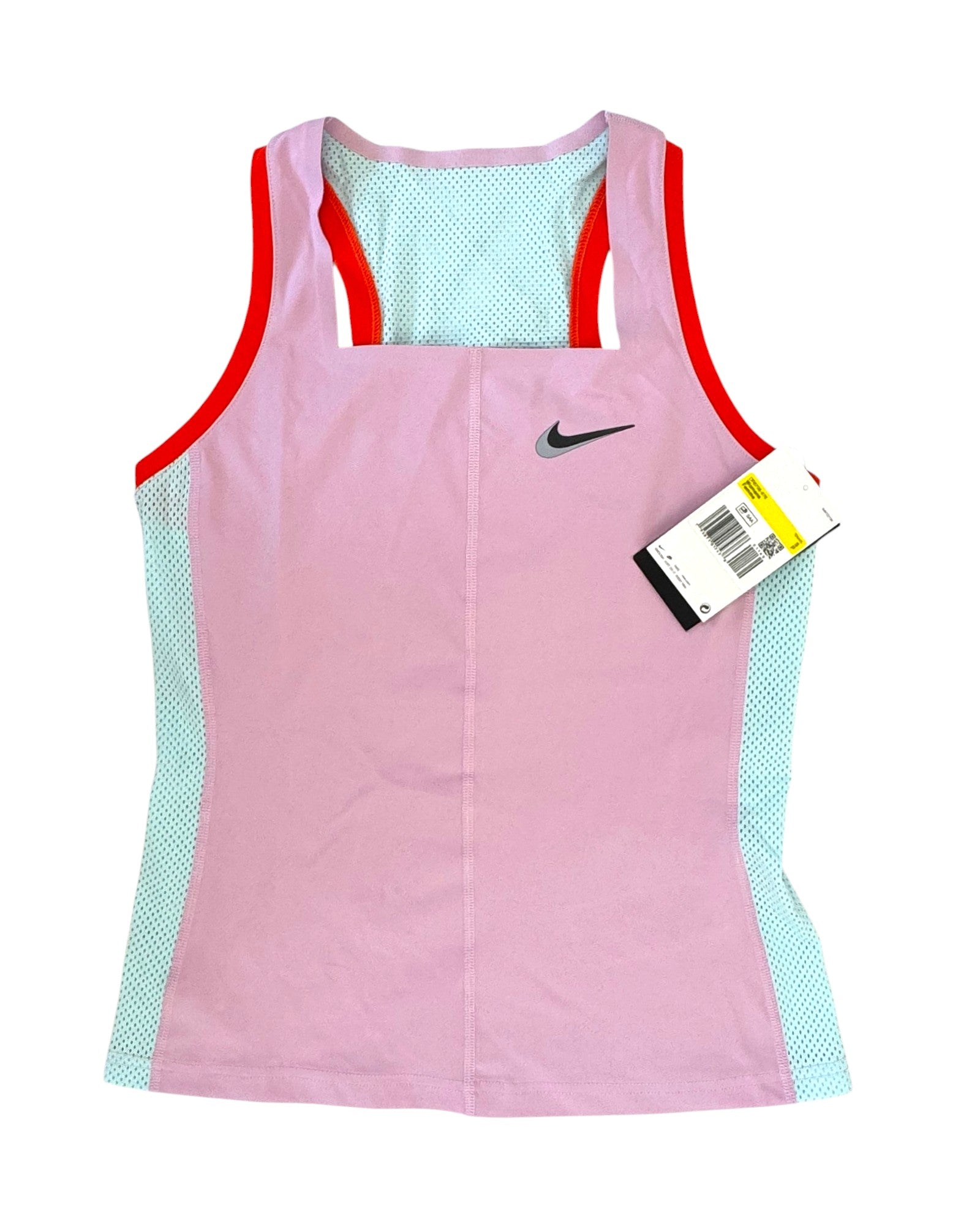 nike pink tennis top flat front