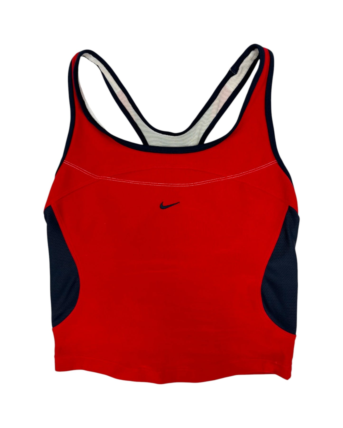 Nike Red & Black Mesh Top