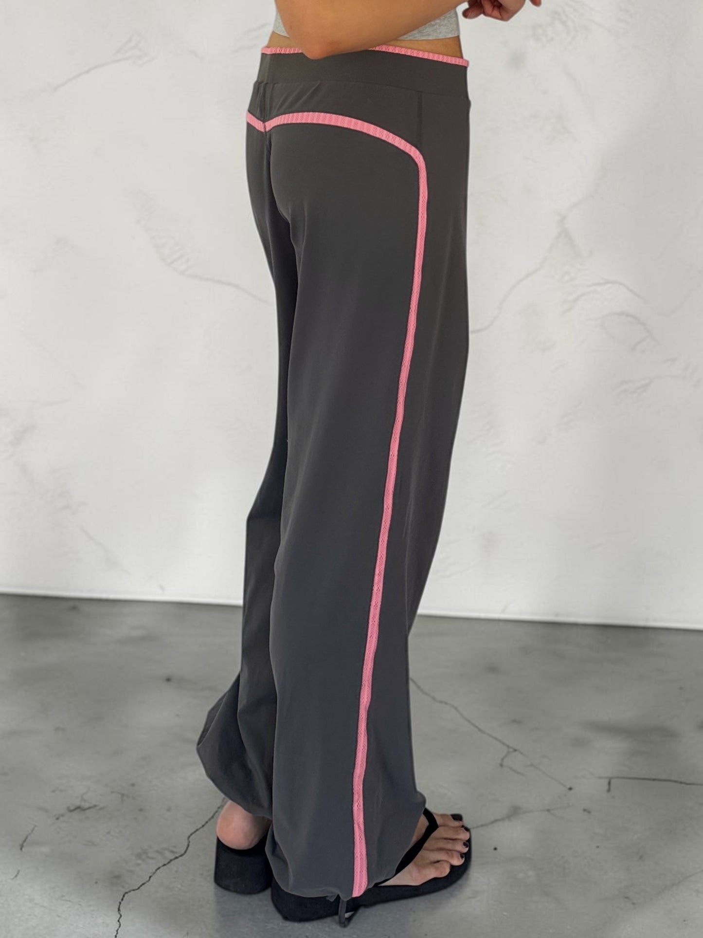 Nike Pink Pointelle Adjustable Yoga Pants