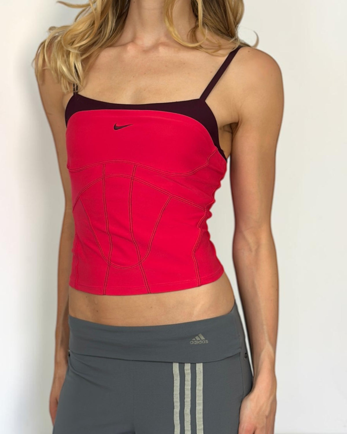 Nike Pink & Bordeaux Top