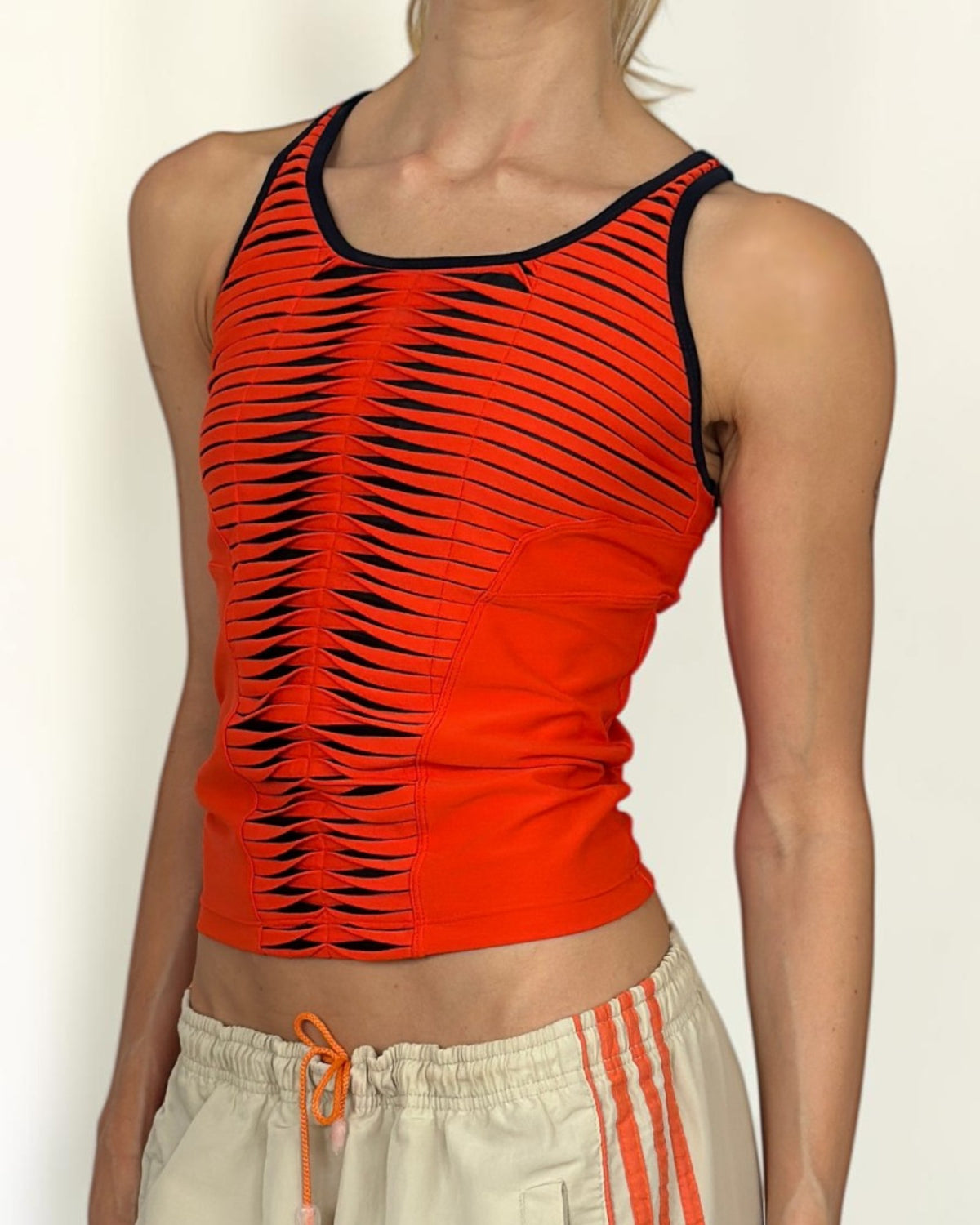 Nike Twisted Front Orange Top