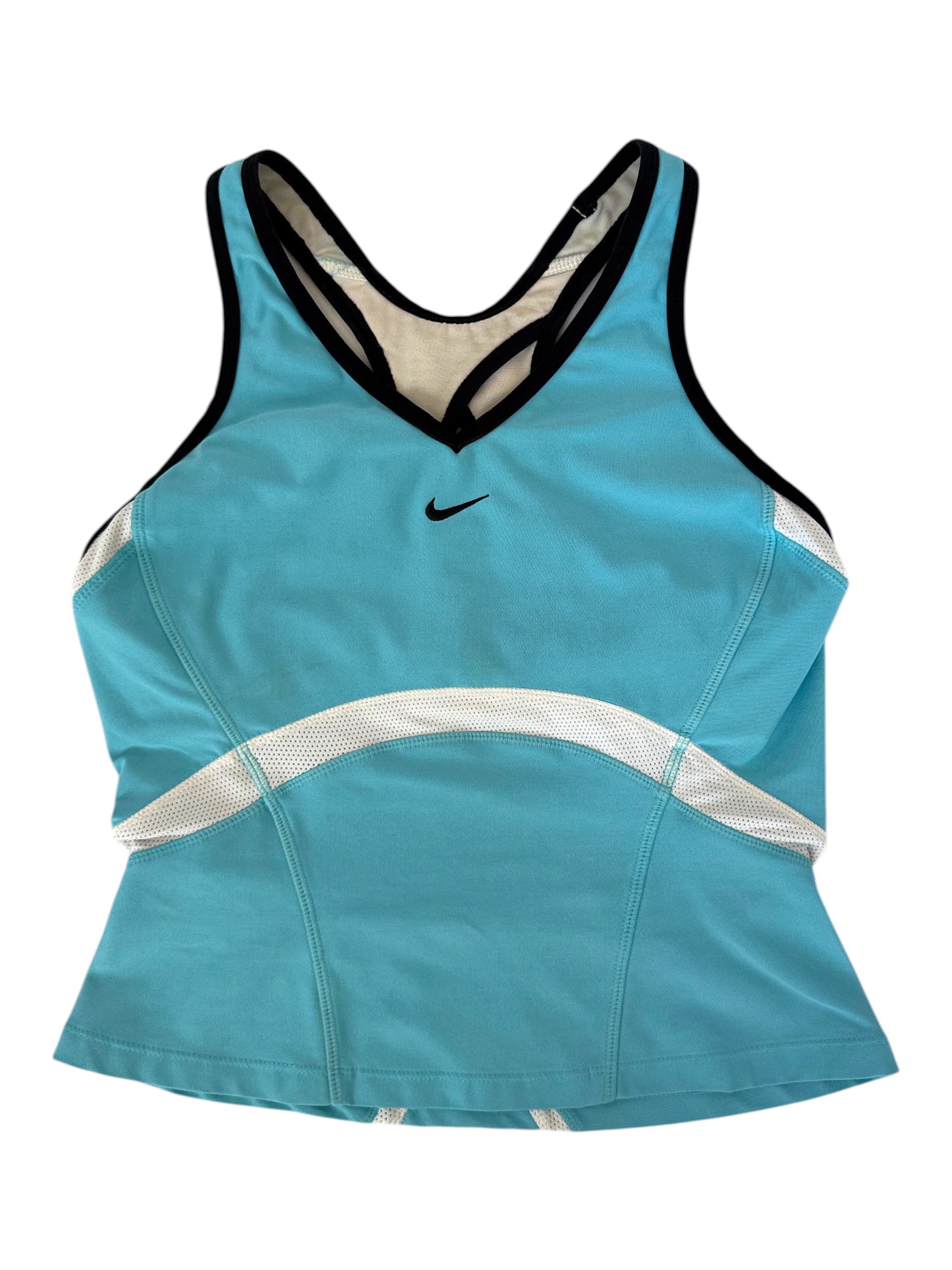 Nike Turquoise White Mesh Top