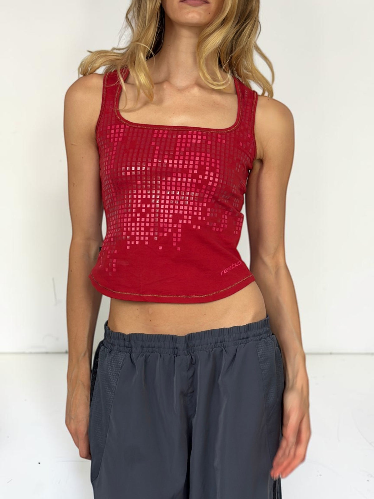 Reebok Red Shiny Tank